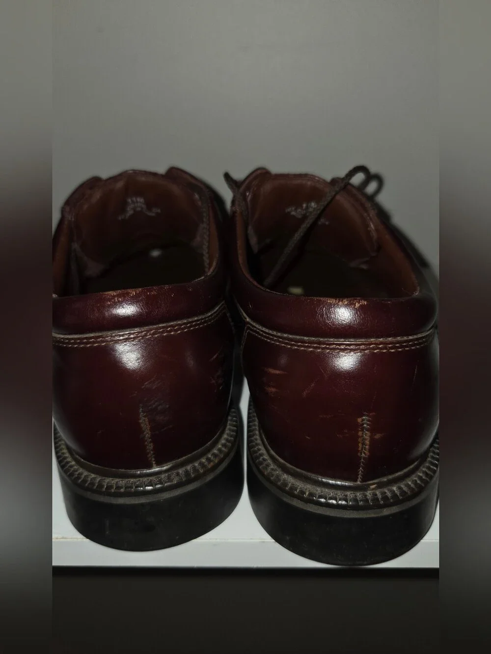 Cole Haan Country Beacon Oxford Men's Dark BrownBurgundy Leather Lace-Up Oxfords